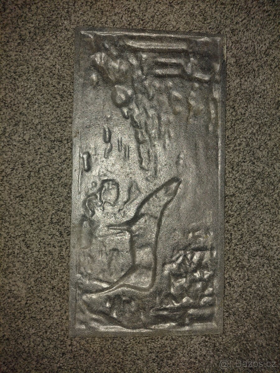 Reliefní obraz jelen v říji - 2