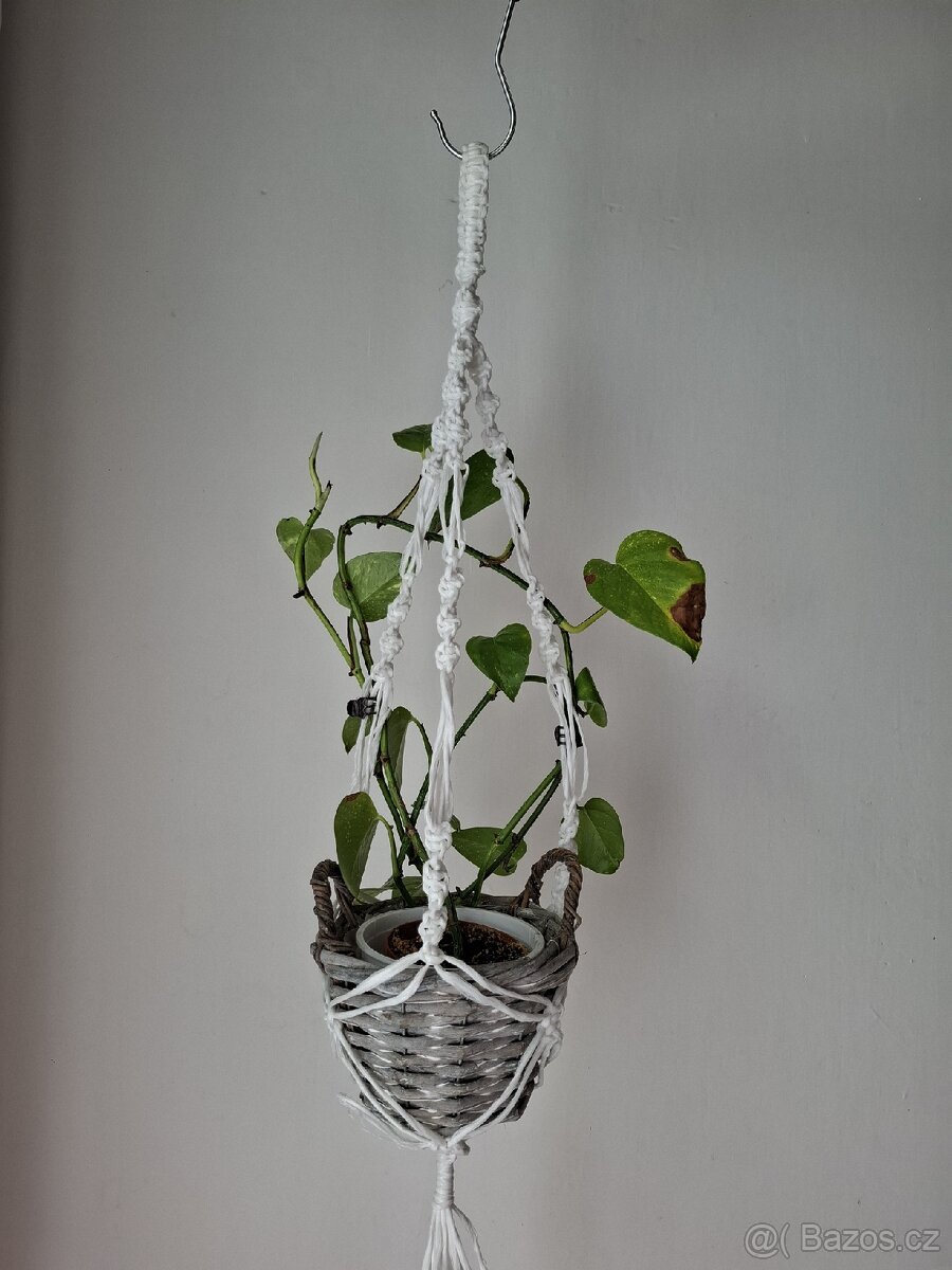 Macramé závěsný držák na květináč - 2