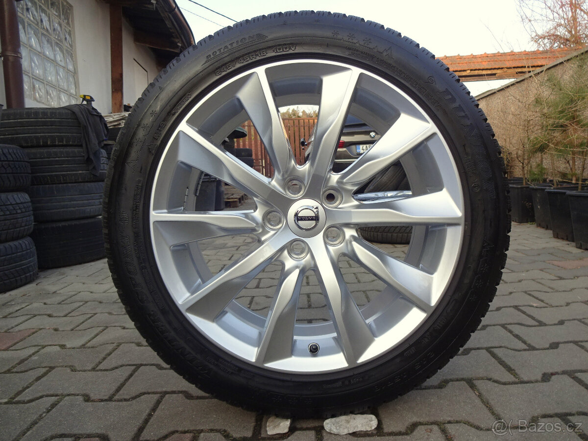 ZÁNOVNÍ ZIMNÍ ORIGINÁL VOLVO 18" 5x108 pneu 245/45R18 Dunlo - 2