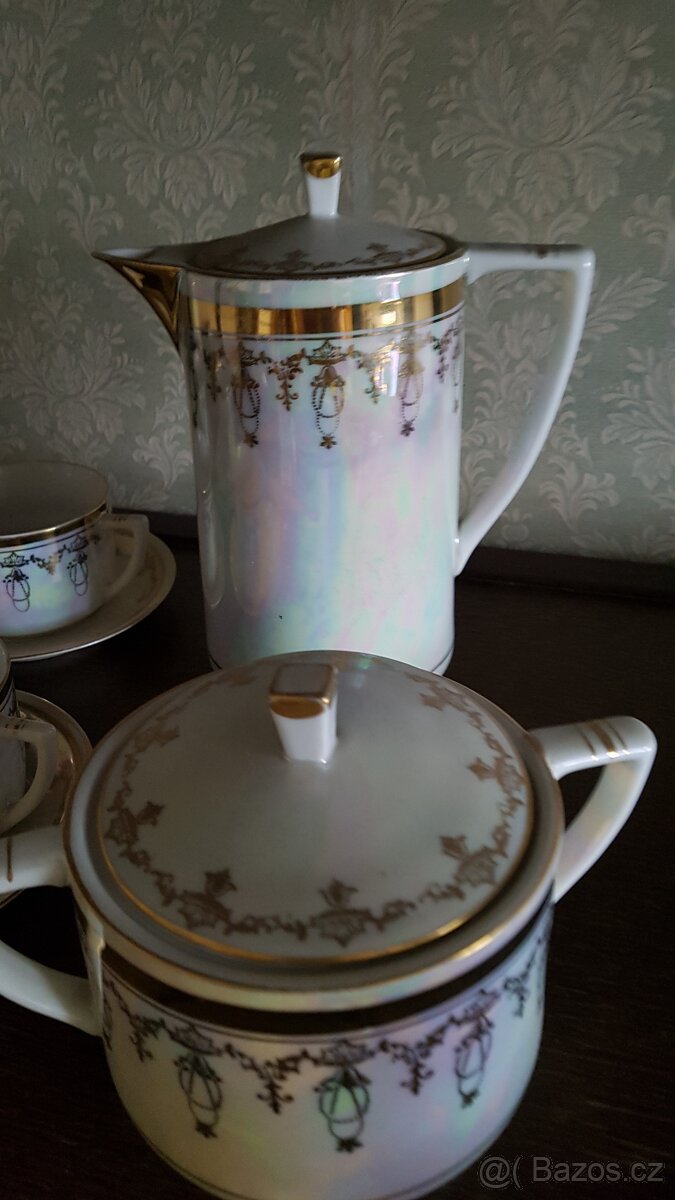 Servis perleťový starožitny - 2