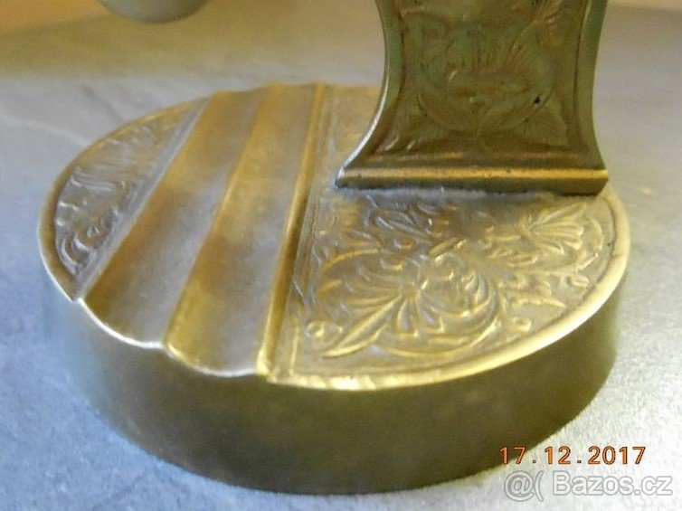 Popelník globus - gravírovaný, mosaz - 2