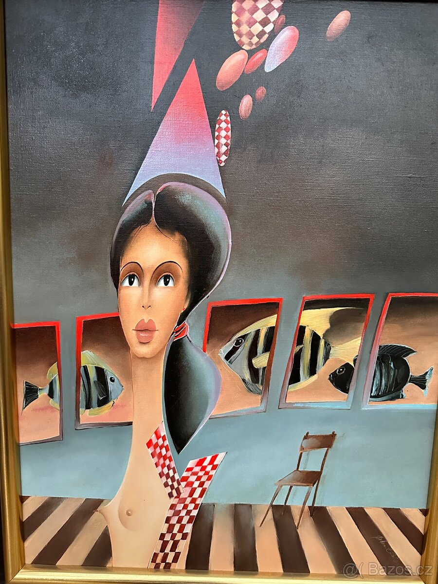 Obraz VERNISÁŽ - sig. BOHUMIL NEČAS - 2