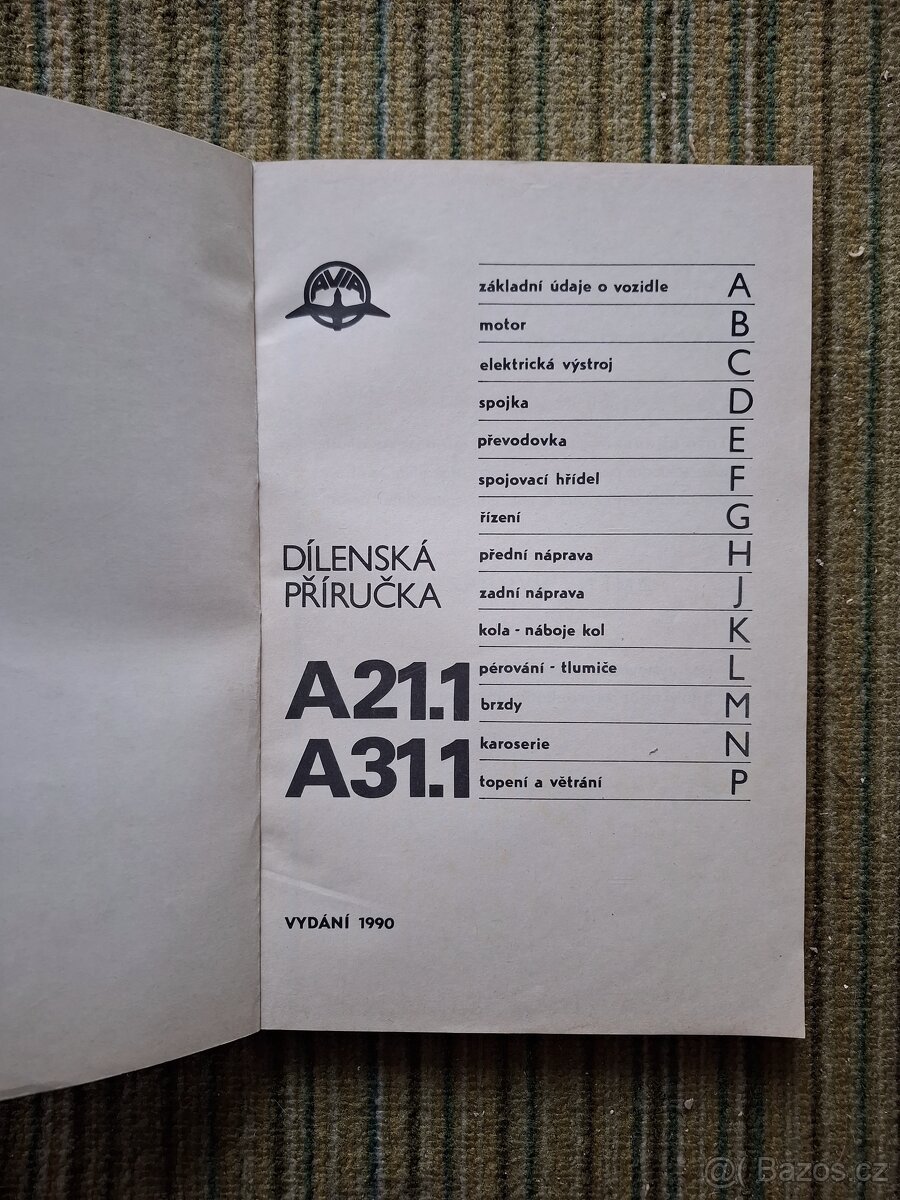 Dílenská příručka Avia A21.1 a A31.1 - 2