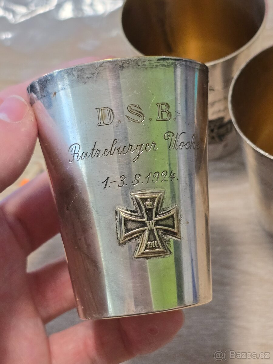 3x kalich z první světové války s železným křížem - 2