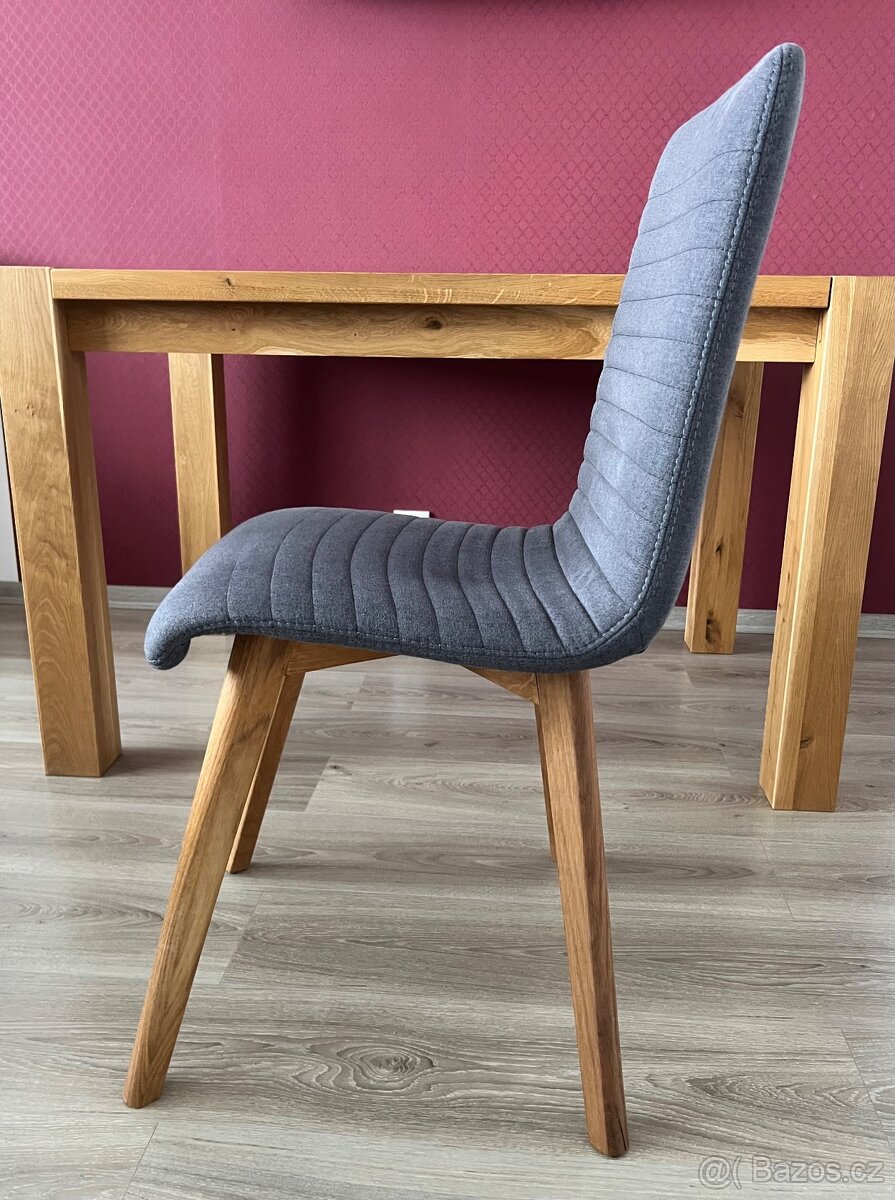 Prodám čalouněné židle, dub 2ks - 2