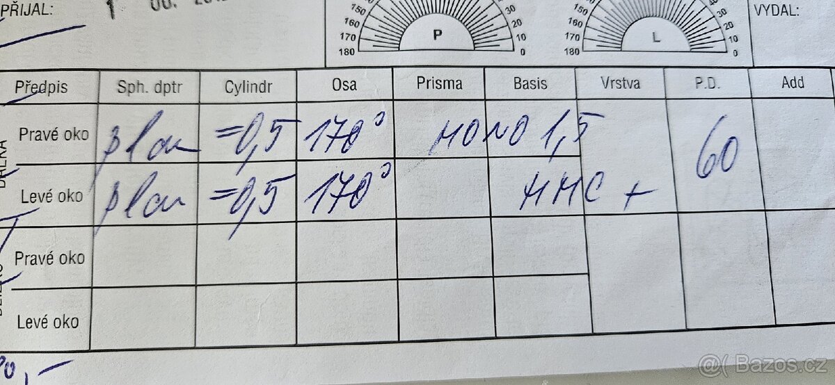 Dioptricke Brýle 0,5 - obroučky - 2