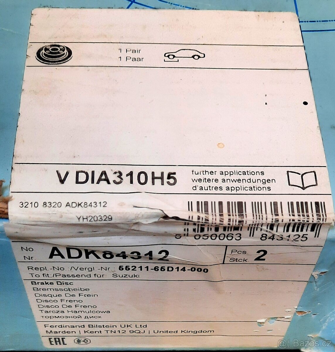 Brzdové kotouče BLUE PRINT ADK84312 / SUZUKI VITARA - 2