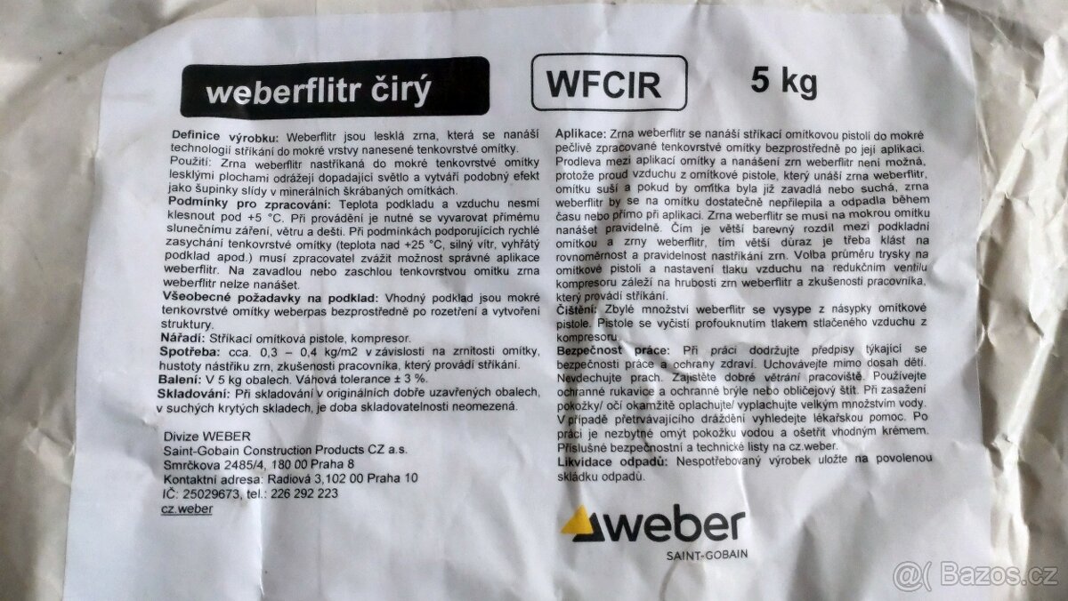 Weber omítka Weberflitr čirý třpytivý - 2