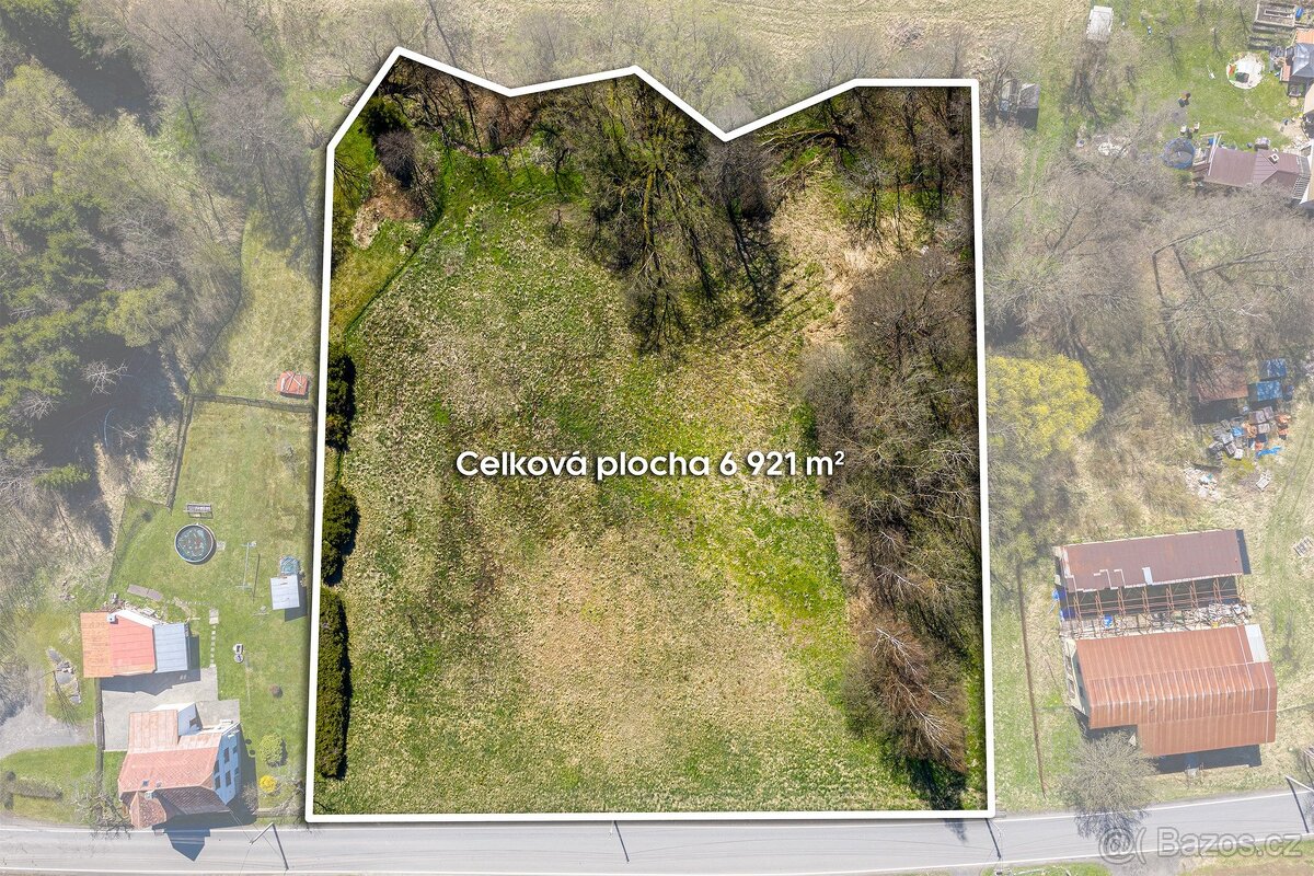 Prodej stavebního pozemku 6 921 m², Smržovka, ev.č. 06901 – pohled 2