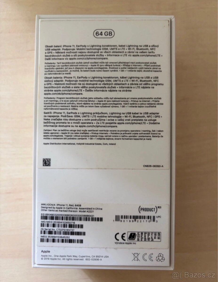 Apple iPhone 11 64 GB (PRODUCT) RED - 2