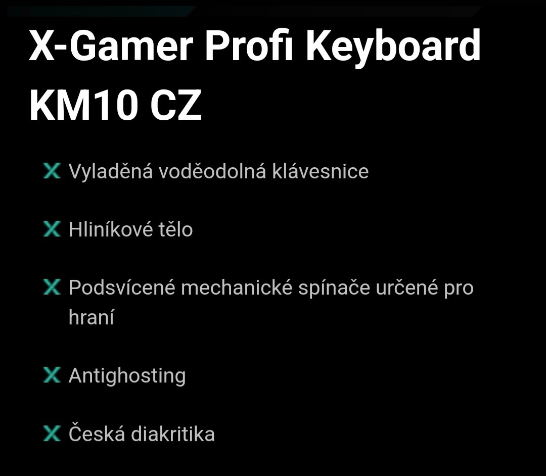 Herní klávesnice X-gamer - 2