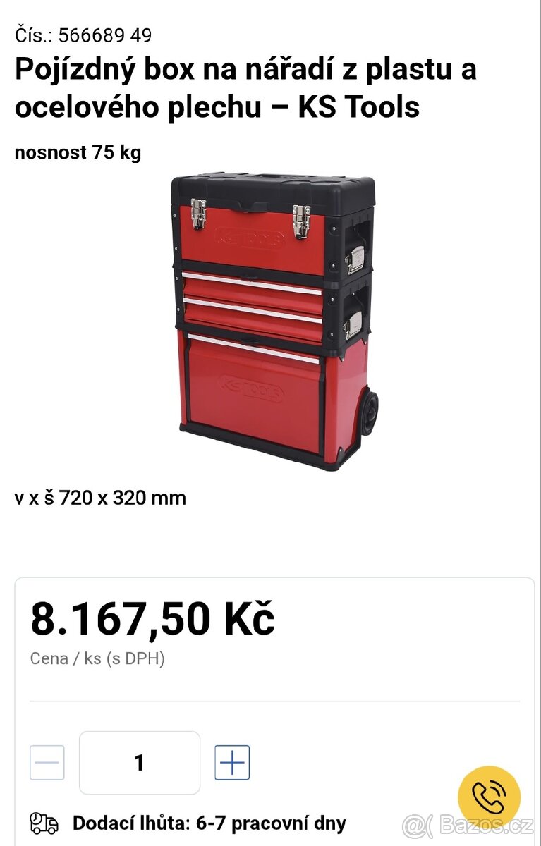 Pojízdný box na nářadí KS TOOLS - 2