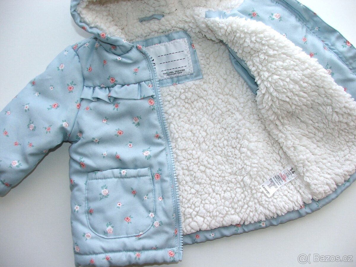 M514 Dívčí bunda s kožíškem vel. 68, George - 2