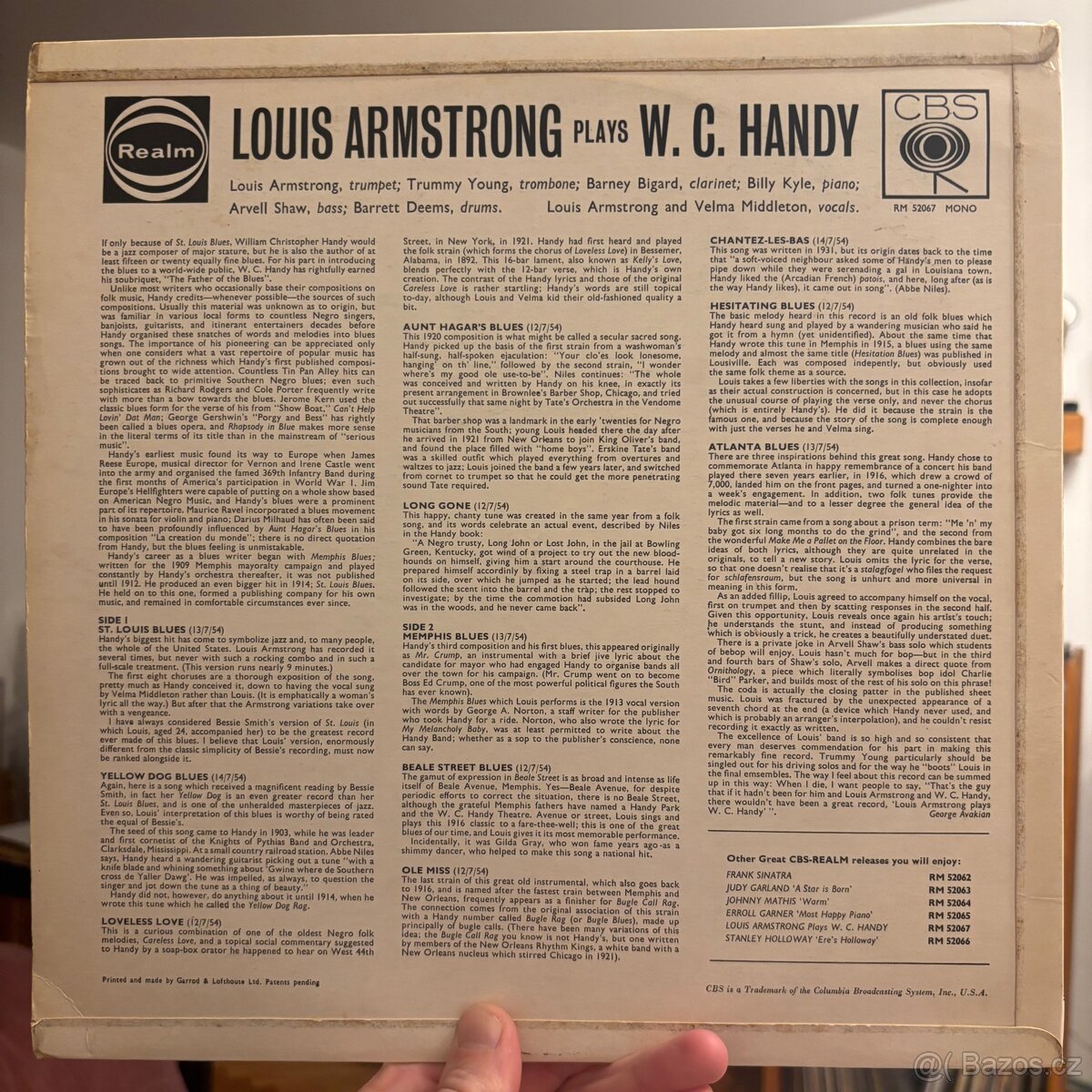Louis Armstrong plays W. C. Handy. LP - 2