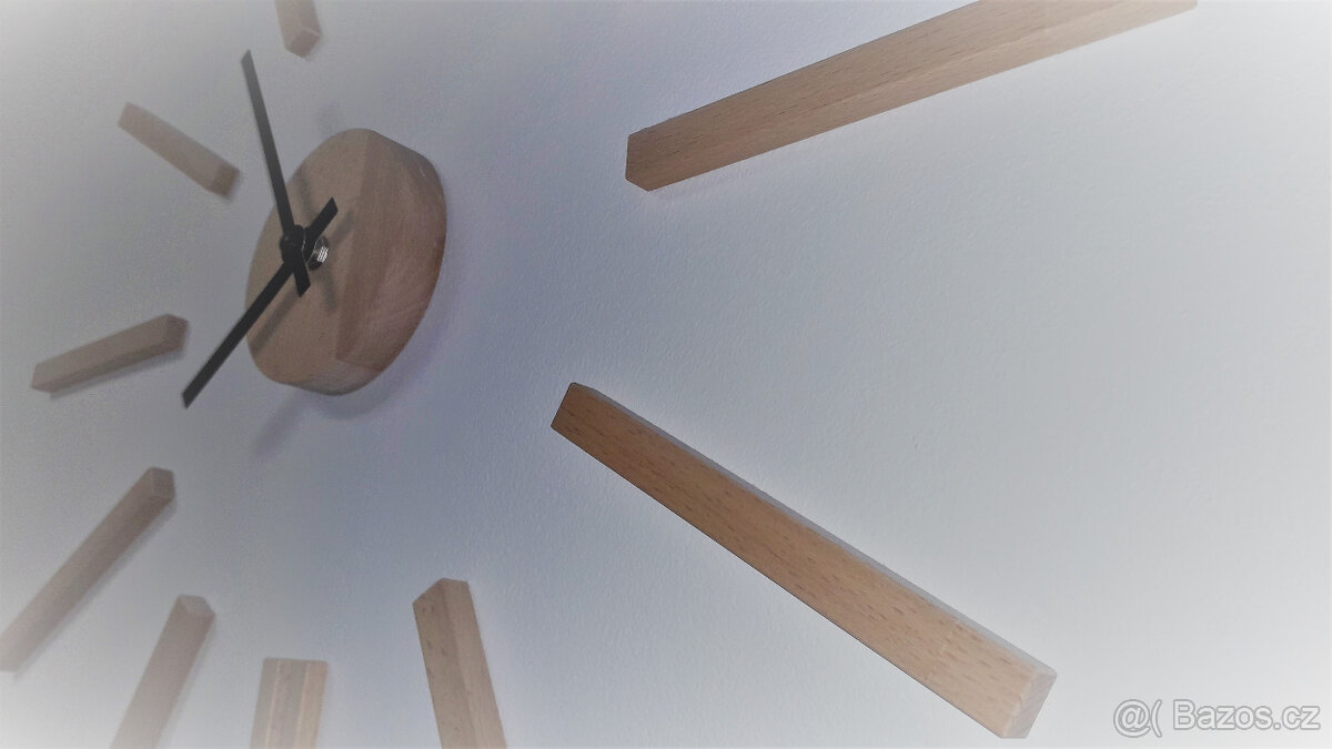 Nástěnné nalepovací dřevěné hodiny - 2