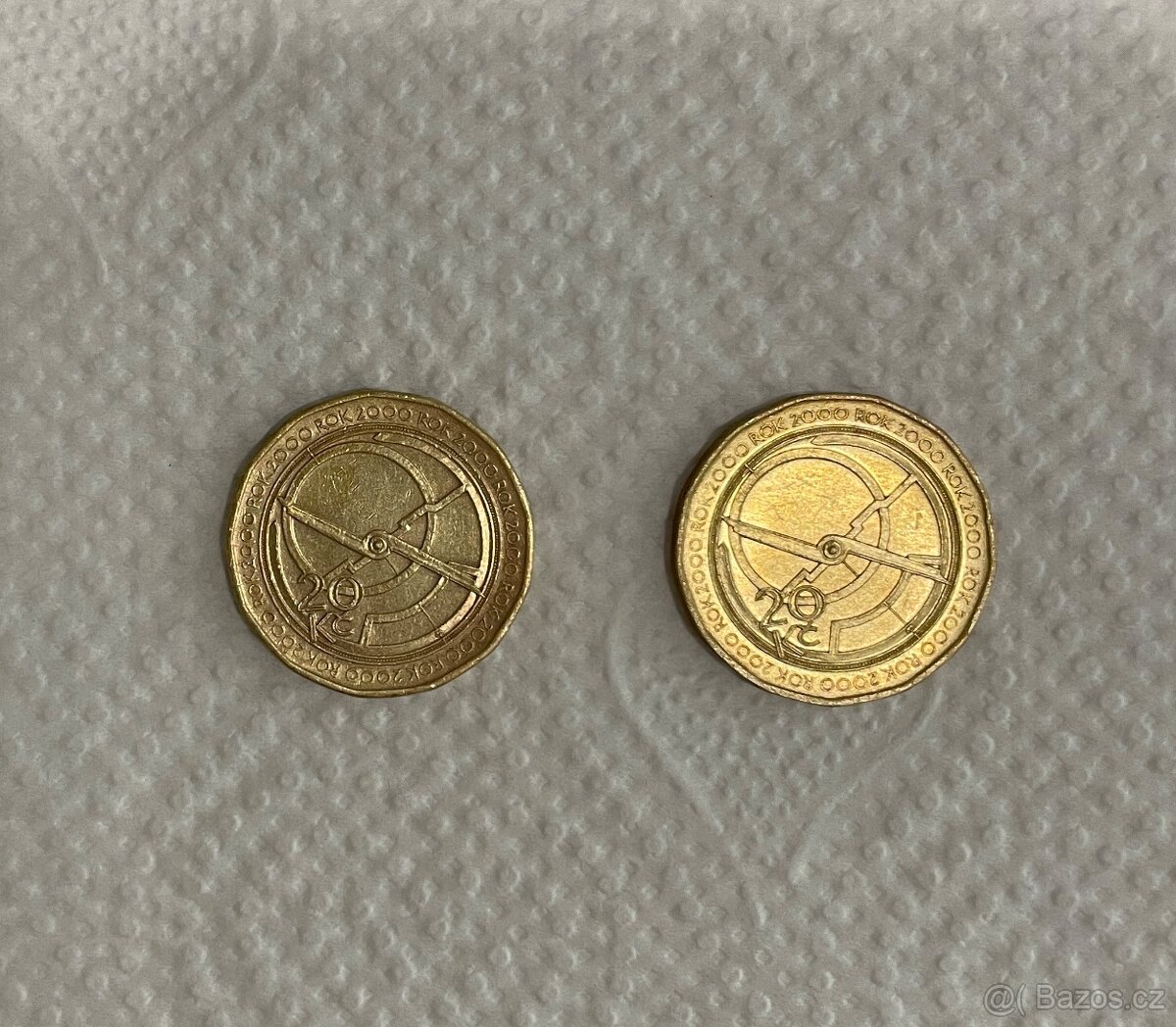 Dvacetikoruna z roku 2000 orloj - 2