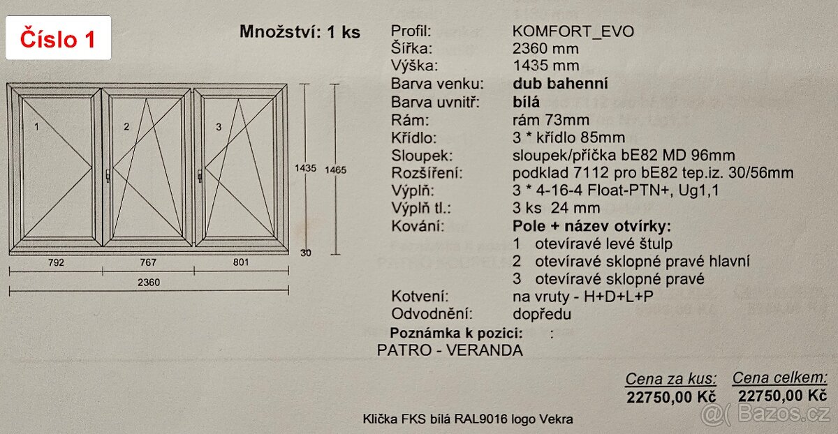 Plastové okna, balkonové dveře VEKRA - 2