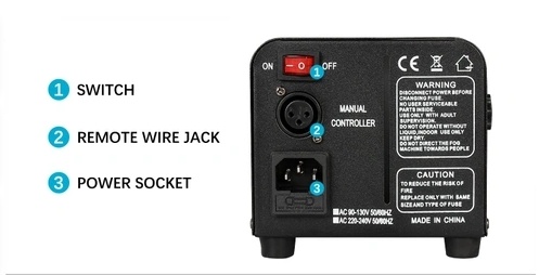 Výrobník mlhy 500 W s led podsvitem a dálkový ovladačem - 2