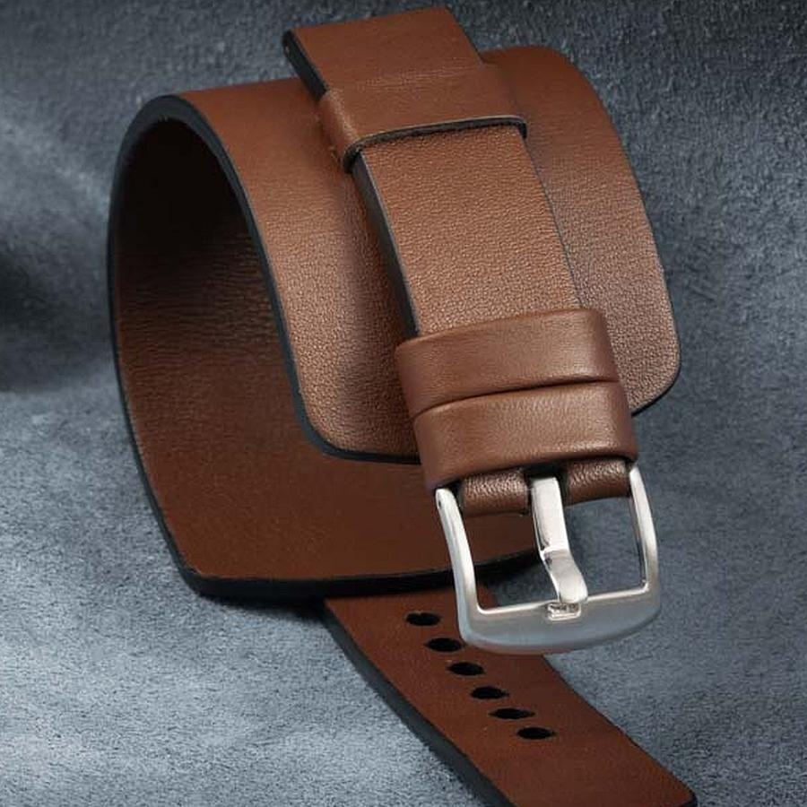 Kožený široký řemínek č.12 k hodinkám - 2