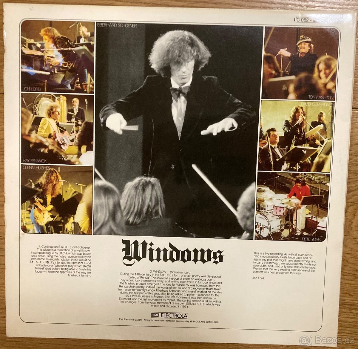 Prodám LP Jon Lord's Windows - Continuo on Bach and Window - 2