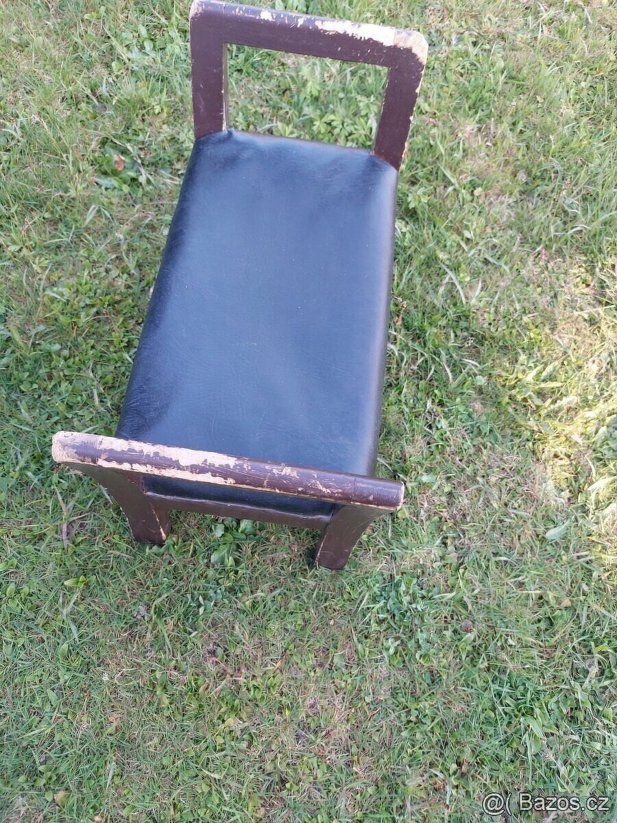 Starožitná retro dřevěná stolička - 2