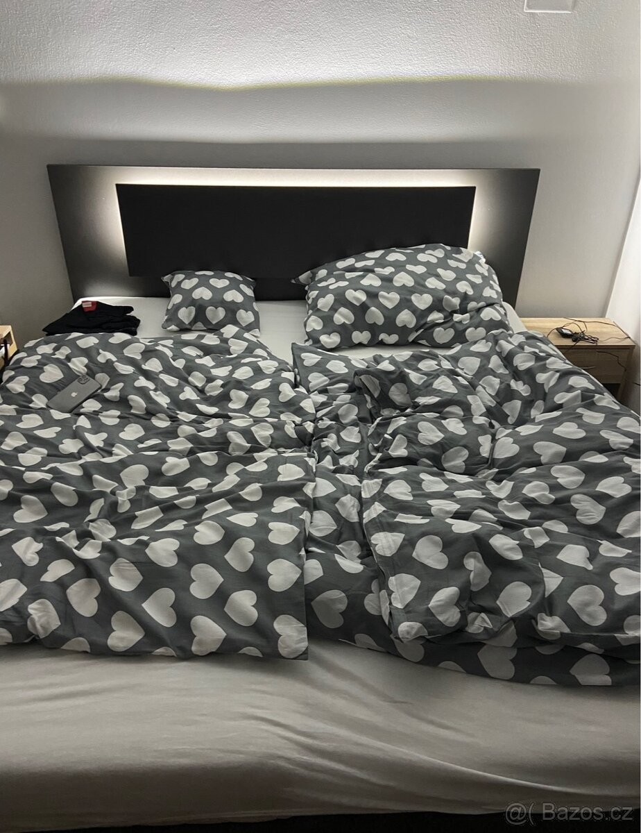 Postel s LED osvětlením 180x200 cm - 2