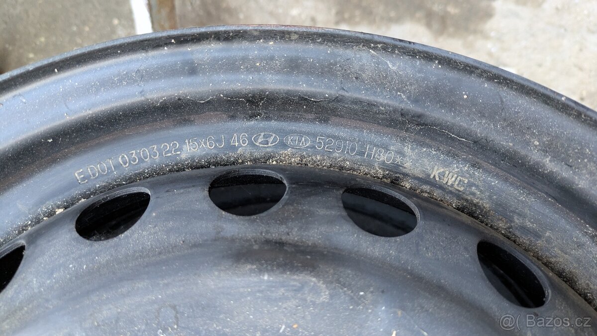 Plechové disky Kia stonic , hyundai i20 i10 r15 - 2