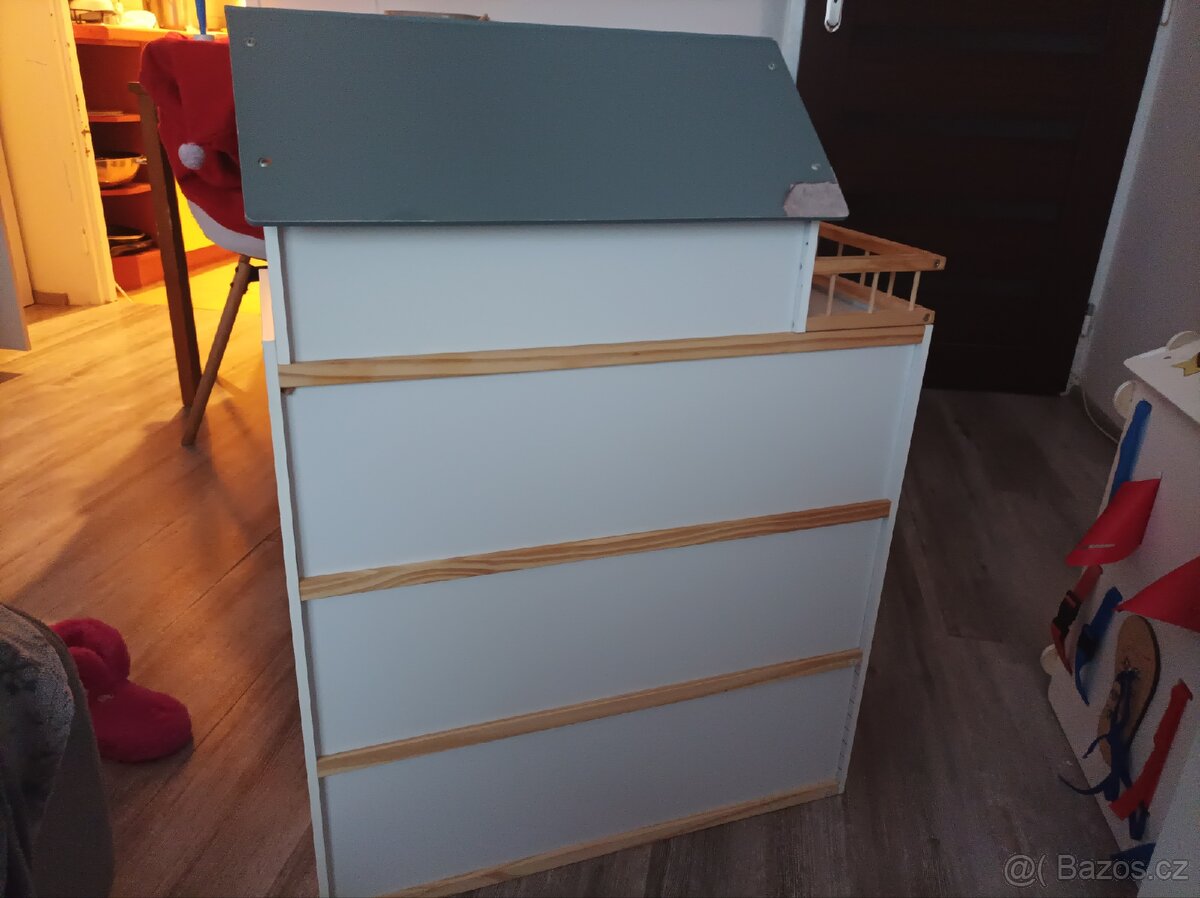 Dřevěný domeček pro panenky + nábytek 80cm - 2