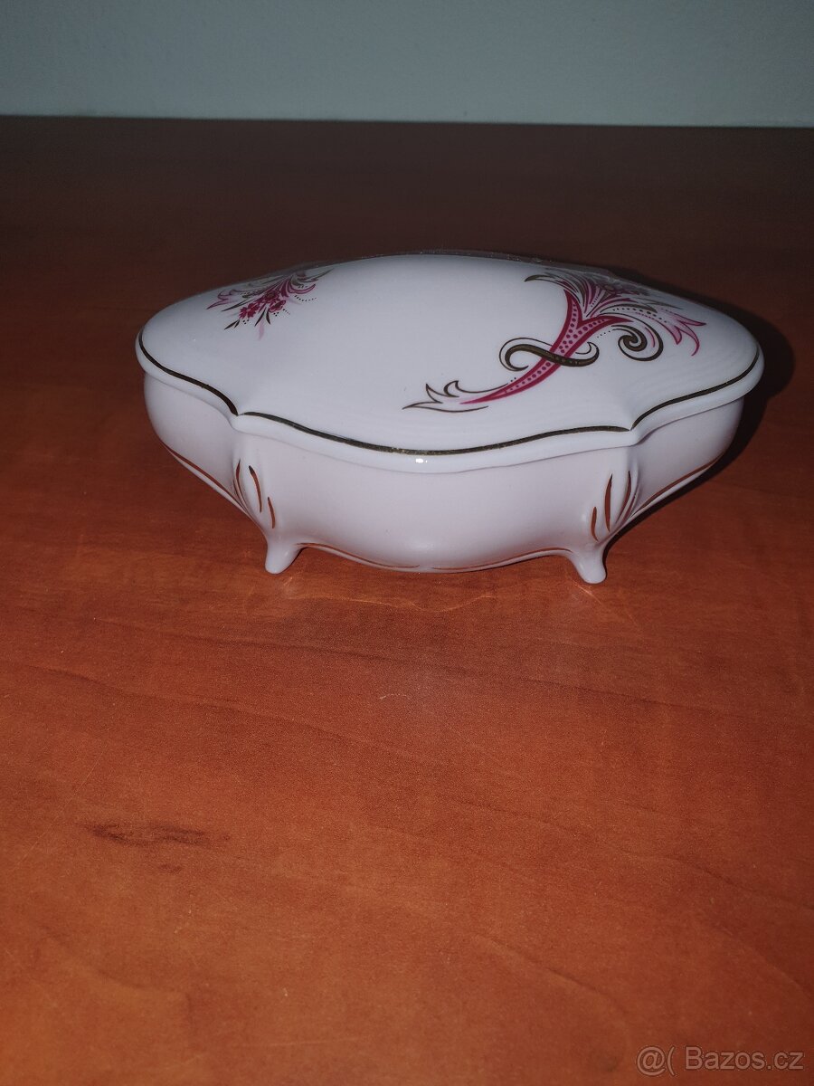 Cukřenka z růžového porcelánu - 2