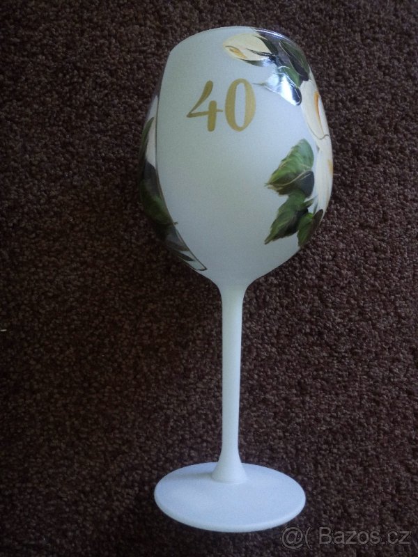 Ručně malovaná sklenice k 40 - 2