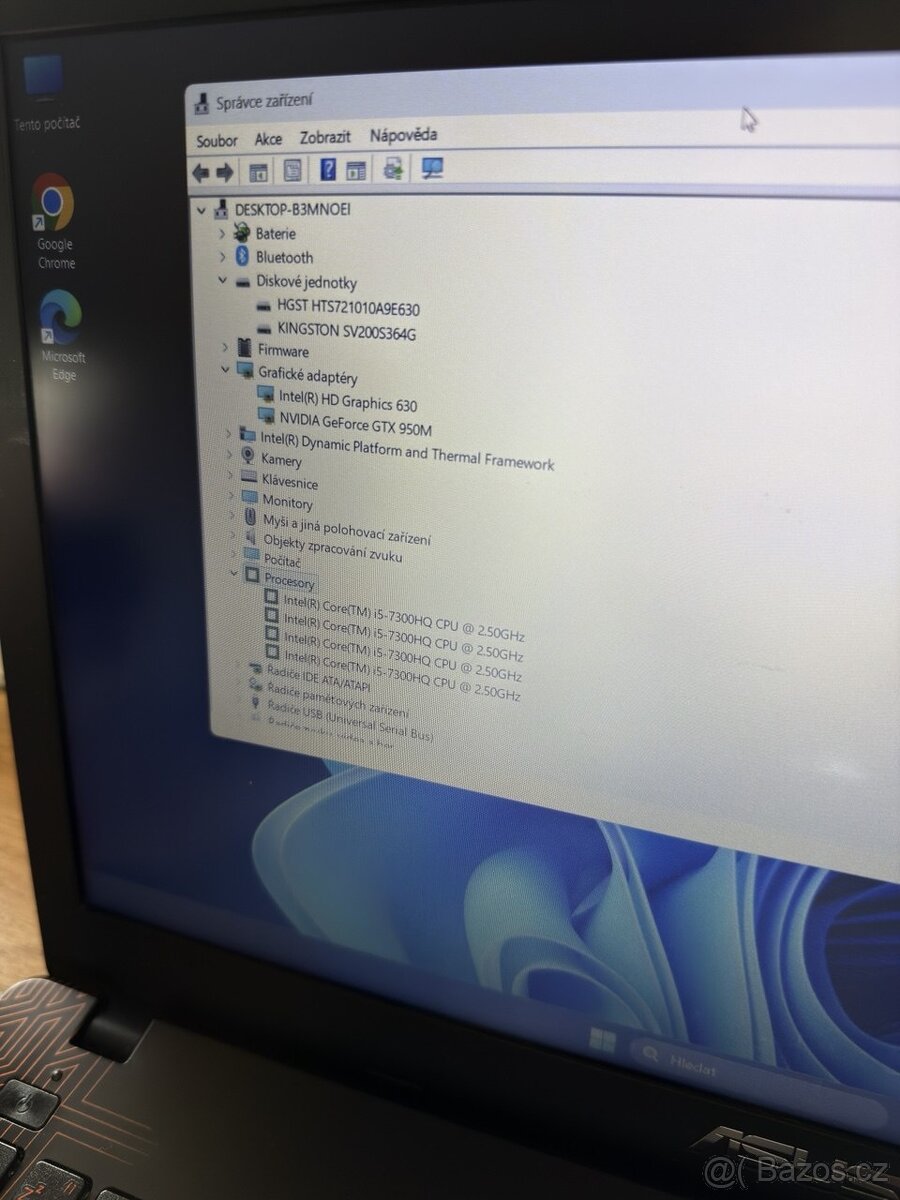 Prodám starší herní notebook Asus F550V - 2