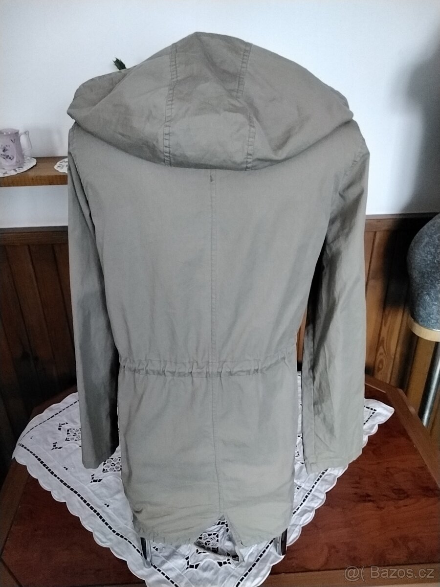 Jarní khaki parker bunda - 2