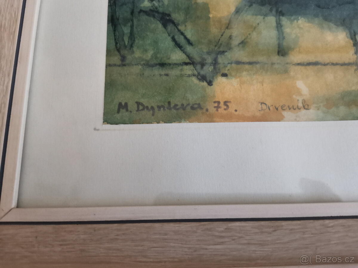 Starý obraz M. Dyndera 1975 signován - 2