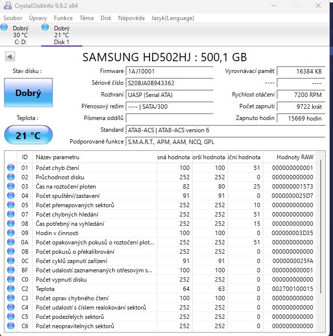 HDD 3,5 SATA SAMSUNG hd502hj 500GB - 2
