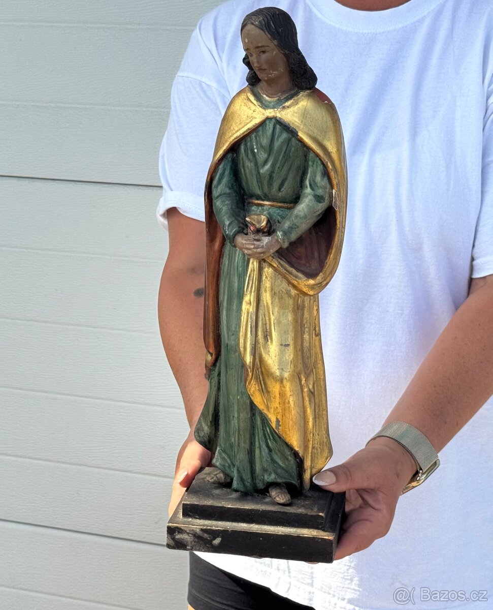 Starožitná socha sv.Jan Evangelista - 2