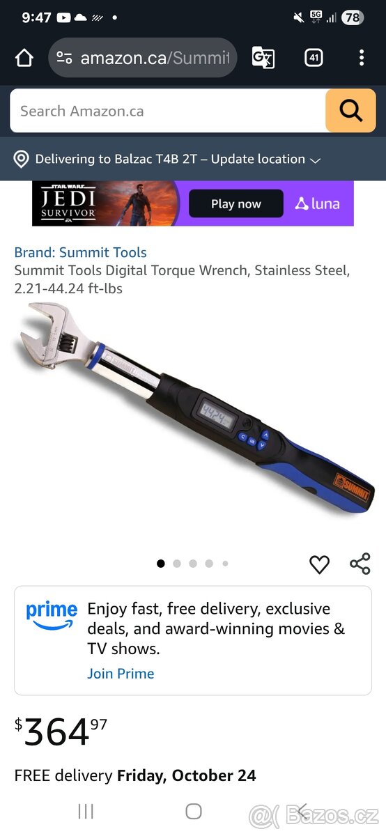 Momentový klíč 3-60nm - 2