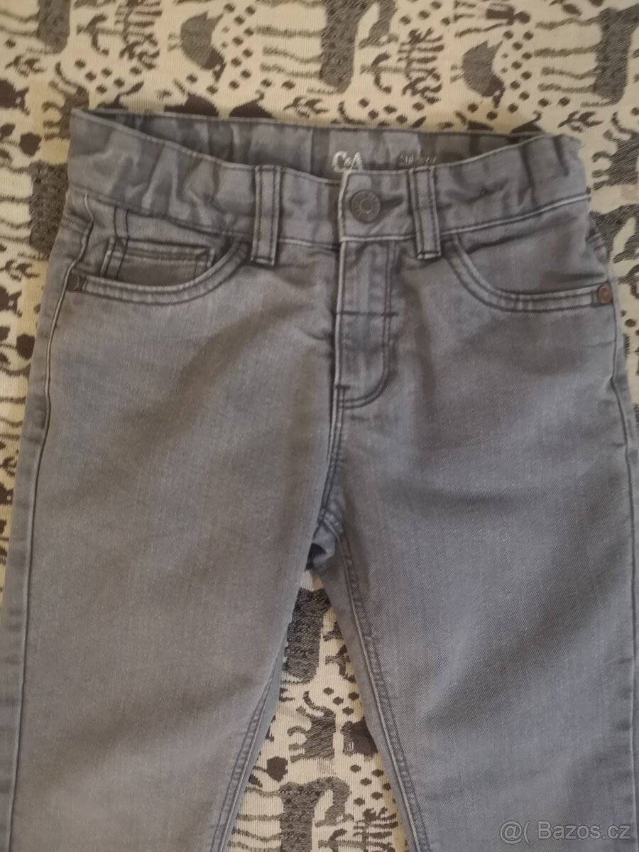 Oteplené džíny C&A vel. 116 - 2 ks - 2