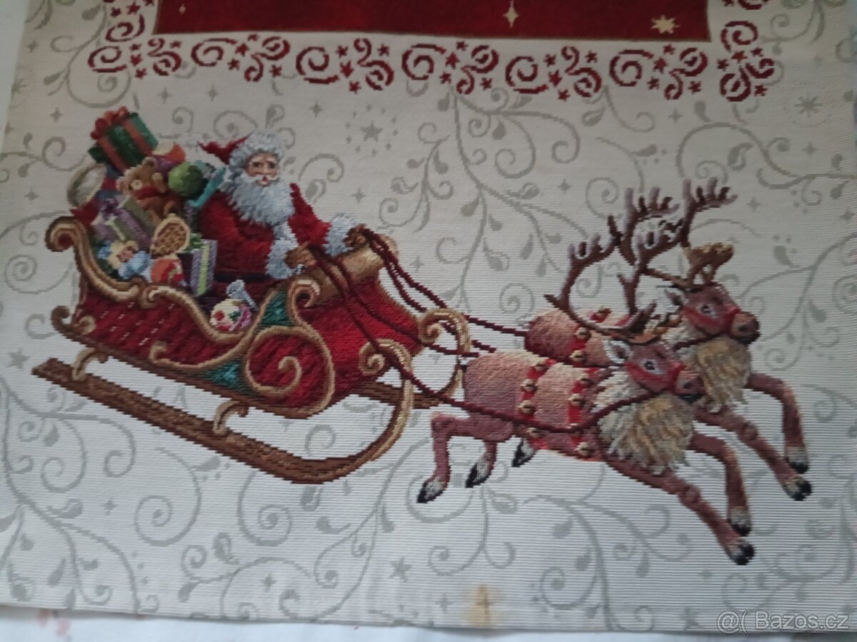 Gobelínový vánoční + myslivecký ubrus vánoční - 2