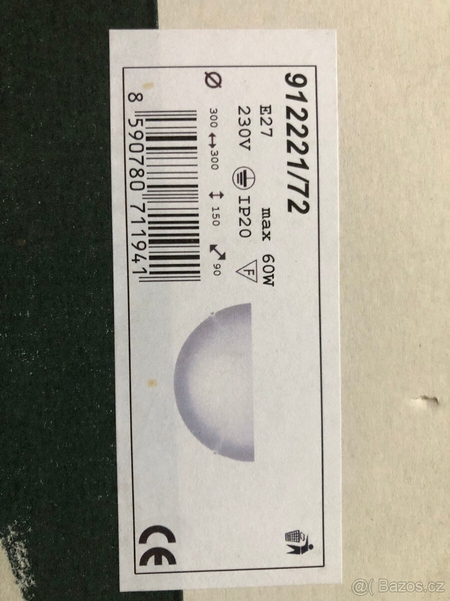 2ks nástěnné svítidlo Compolux 912221/72, 60W, E27, IP20 - 2