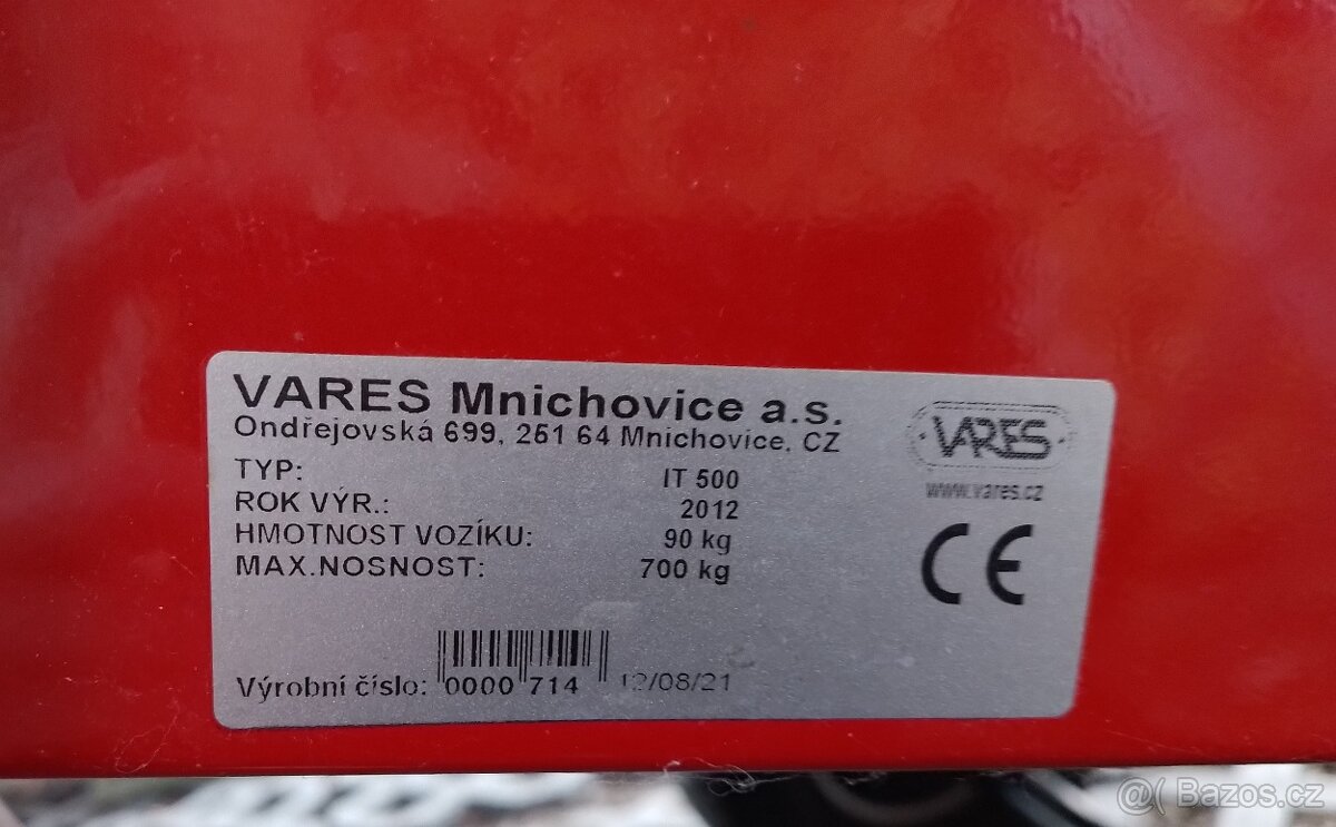 Prodám vozík za kultivátor VARI - 2