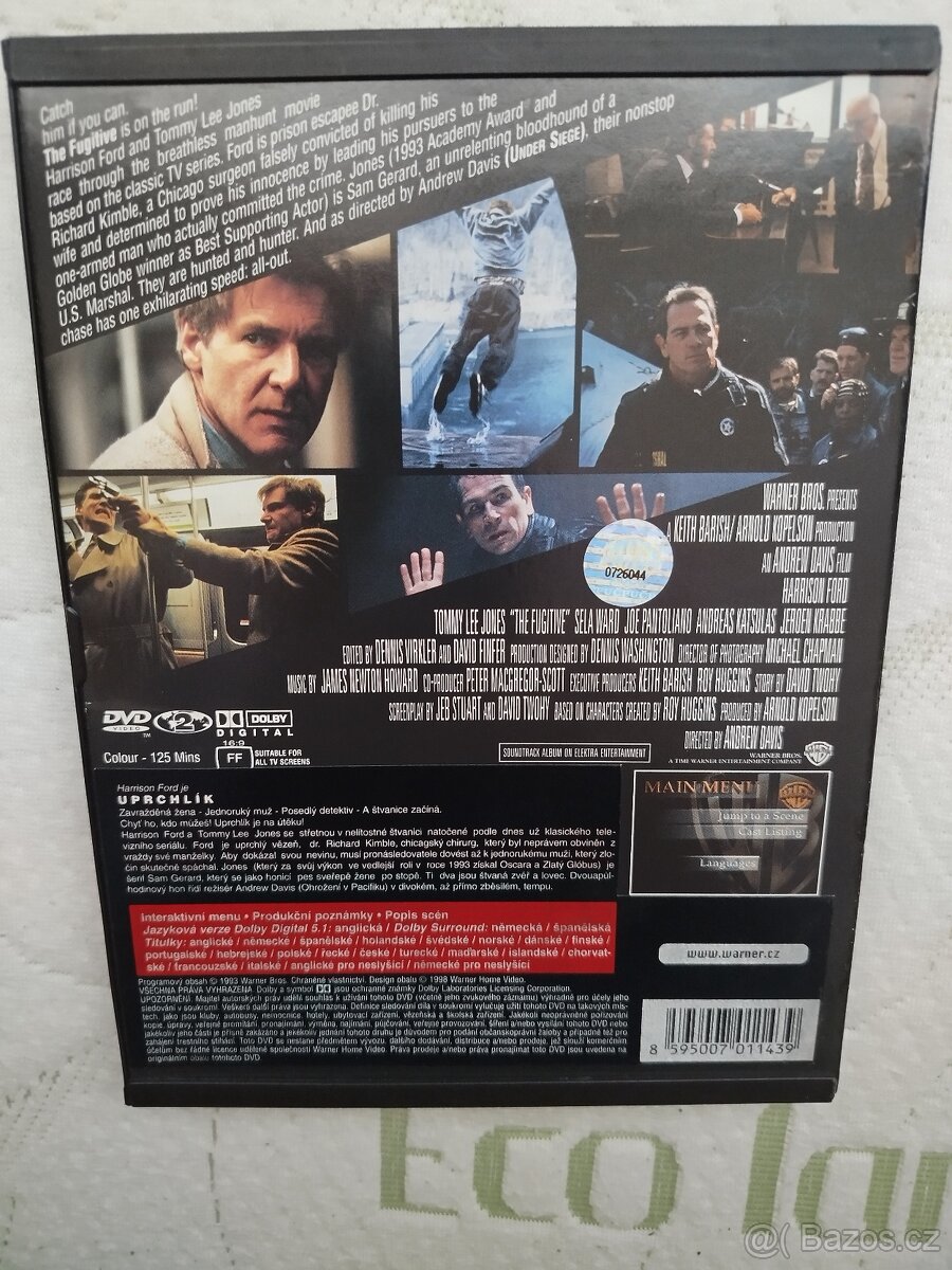Uprchlík (The Fugitive), DVD, Harrison Ford, Tommy Lee Jones - 2