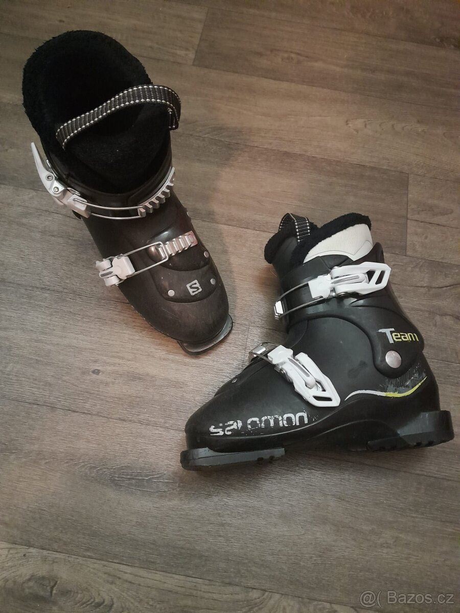 Sjezdové lyže 90 cm + lyžáky + helma - 2