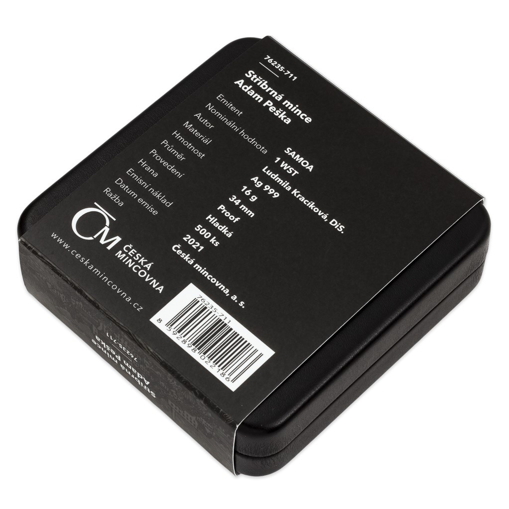 Stříbrná mince Adam Peška proof - 2