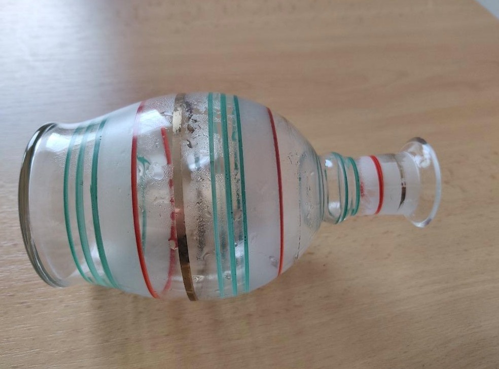 skleněná retro karafa v bruselském stylu - 2