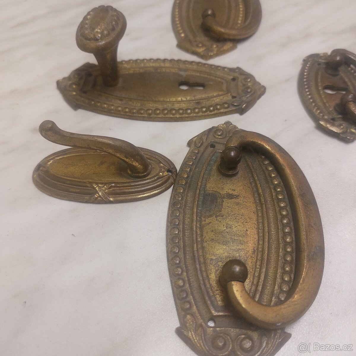 Staré mosazné kováník psací.stolu. - 2