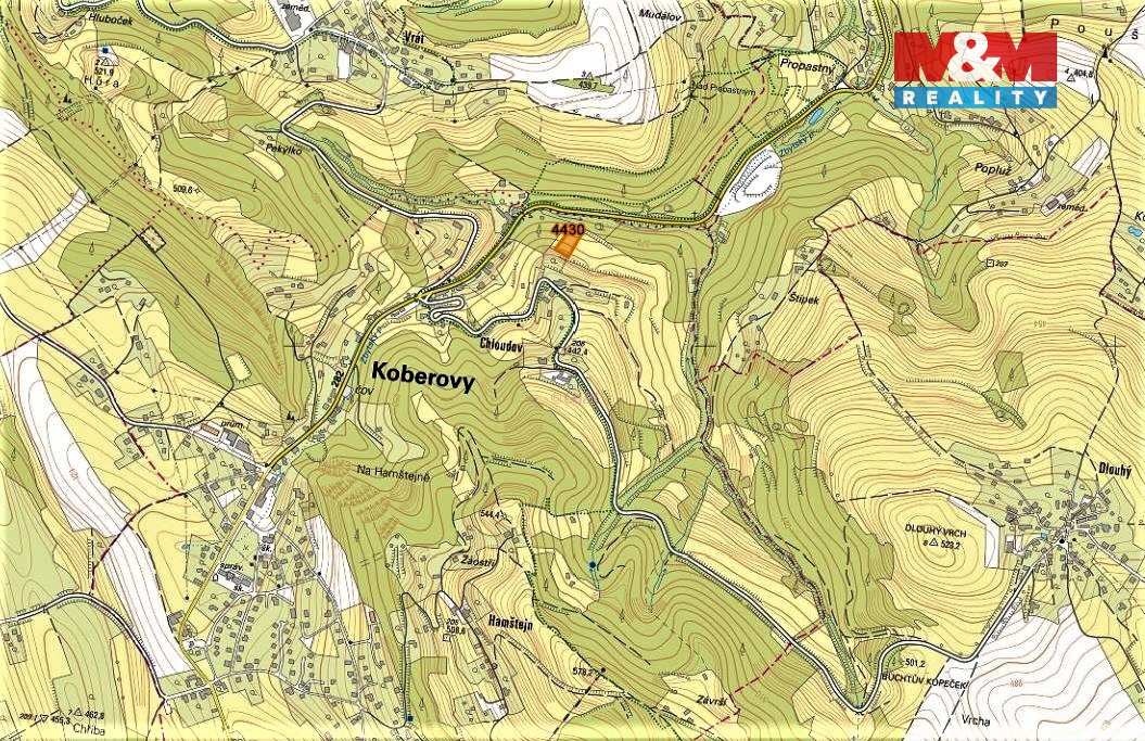 Prodej louky, 2213 m², Koberovy - 2