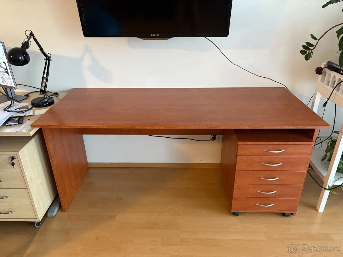 Kancelářský psací stůl 170x70 výška 77cm, vč. šuplíků - 2
