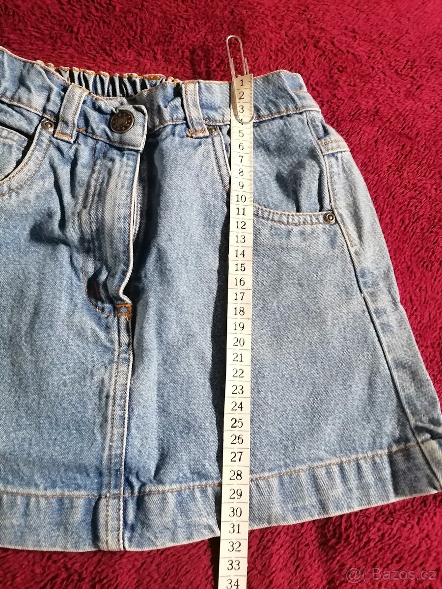 Riflová sukýnka, vel. 116 /122 - 2