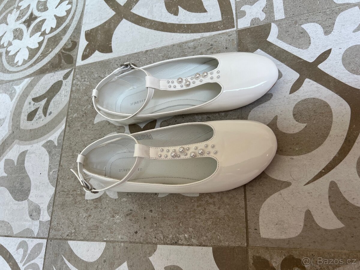 Nádherné bílé sandálky RESERVED, vel. 37 - 2