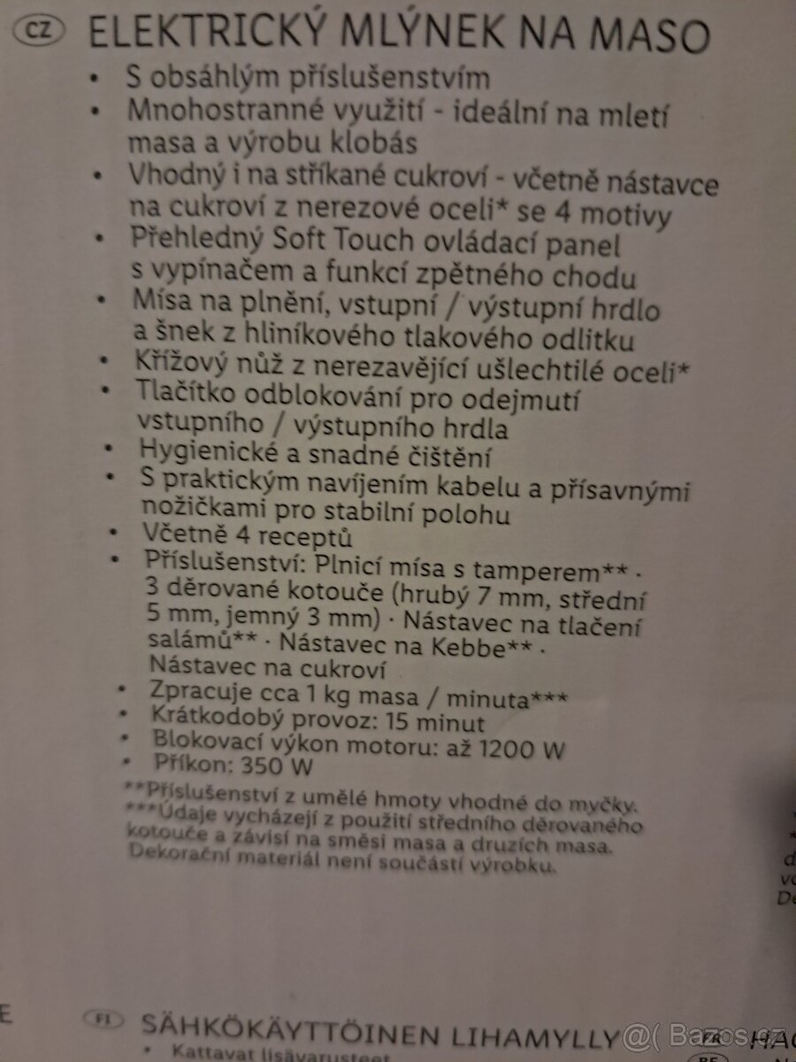 Elektrický mlýnek na maso SilverCrest - 2